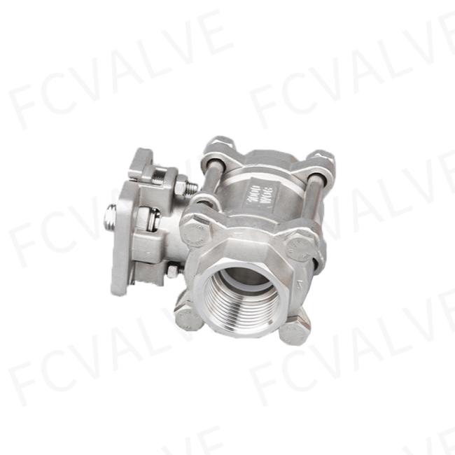 Stainless Steel Gland 3PC High Plateform Ball Valve
