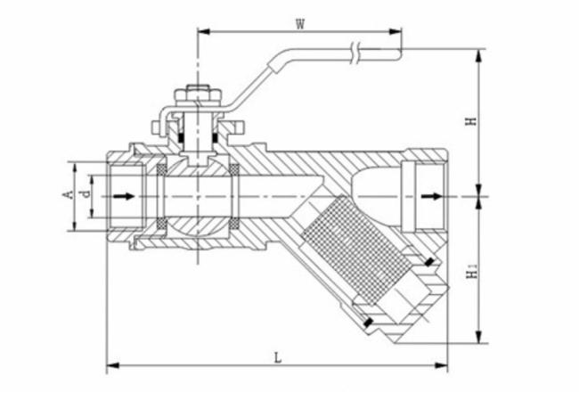 Hot Sale Low Price CF8 Filter Ball Valve