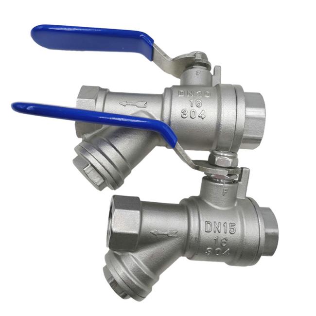 Stainless Steel Long Lever Handle Filter Spherical Bullet Ball Valve