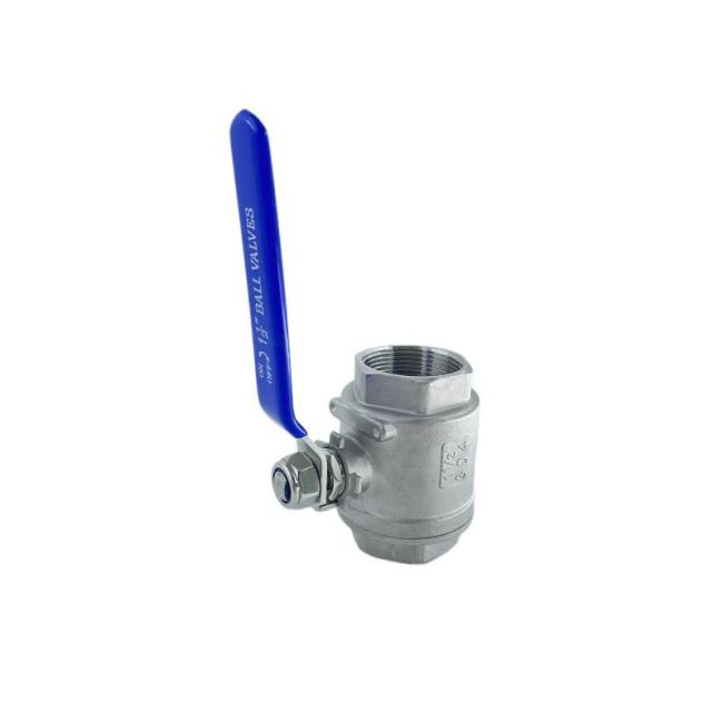Manufacturer Stainless Steel Two Piece Ball Valve with Butterfly with Femal Thread