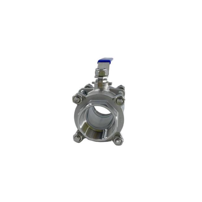 Stainless Steel 1000wog SS304/316 CF8 Three Pieces Type Threaded Ball Valve with Handle