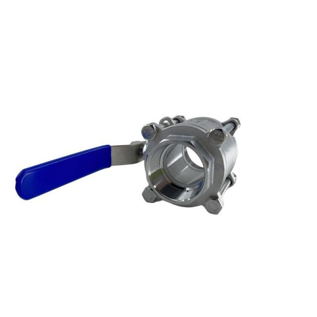 Stainless Steel 1000wog SS304/316 CF8 Three Pieces Type Threaded Ball Valve with Handle