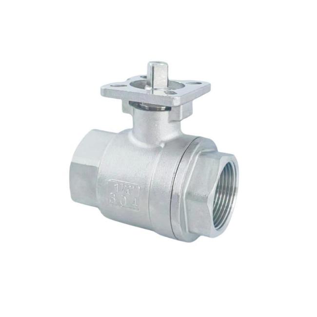 Factory Direct Sales 304/316 Stainless Steel Two-Piece Platform Ball Valve