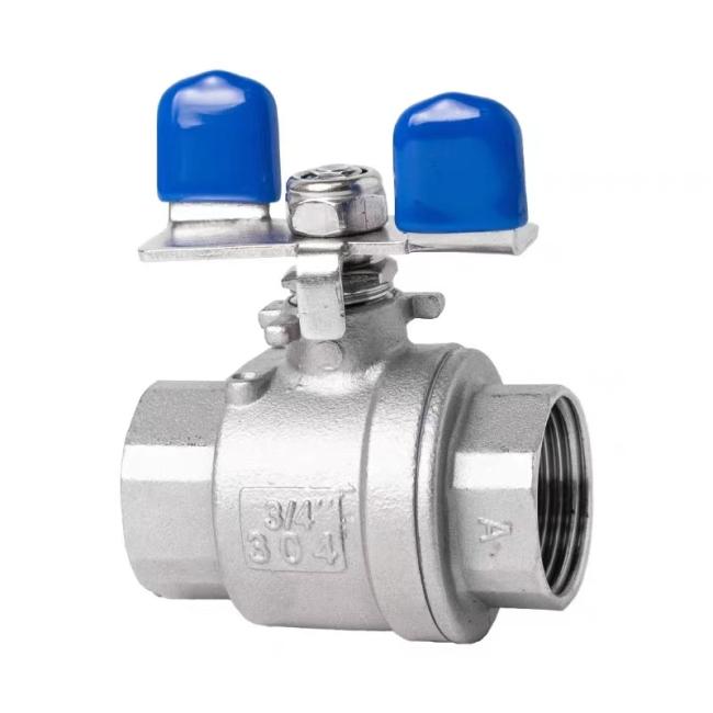201/304 Stainless Steel Female Thread Butterfly Handle 2PC Ball Valve