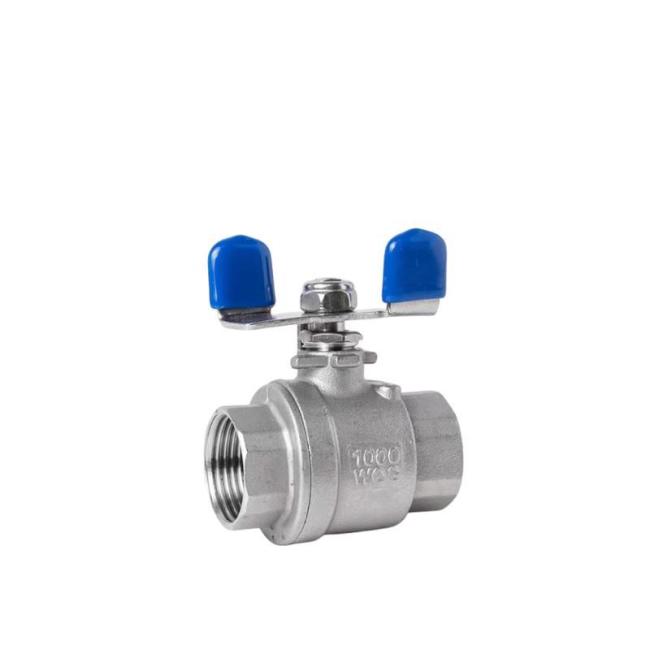 1000 Wog 2PC Ball Valve with Female Thread Butterfly Handle