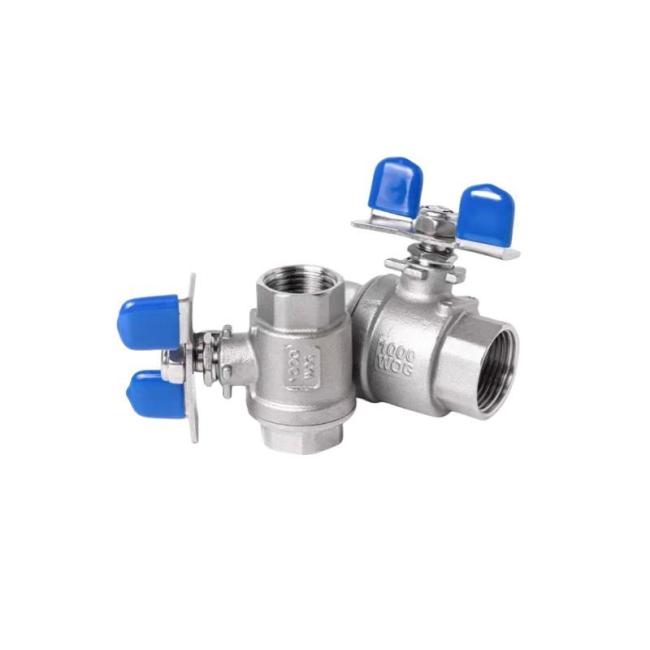 1000 Wog 2PC Ball Valve with Female Thread Butterfly Handle