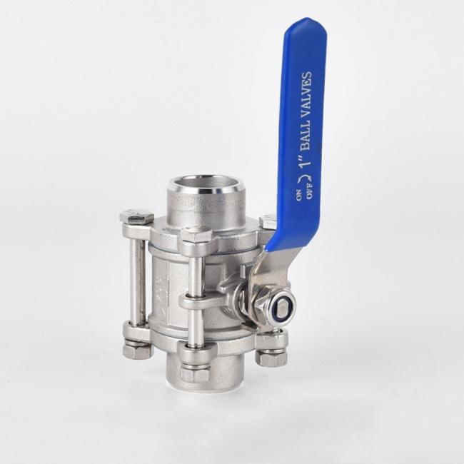 Stainless Steel 304 High Pressure Full Port Socket Weld 3PC Ball Valve
