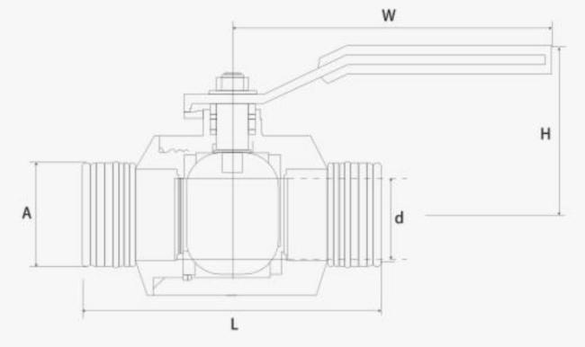 Factory Price Stainless Steel 2PC Double Male Thread Ball Valve