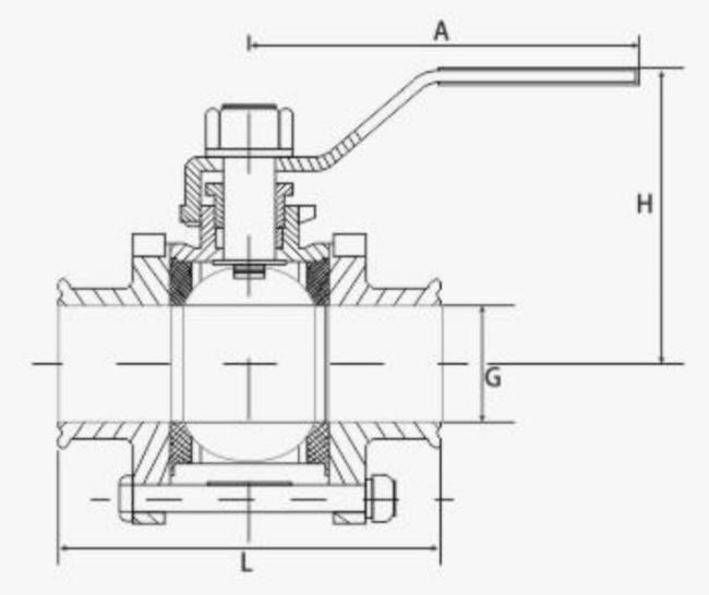Q81F 304 316 Stainless Steel 3PC Clamp Ball Valve Quick Install Ball Valve