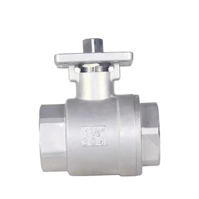 Stainless Steel 304/316 2PC Thread End Ball Valve Pn16 with High Platform