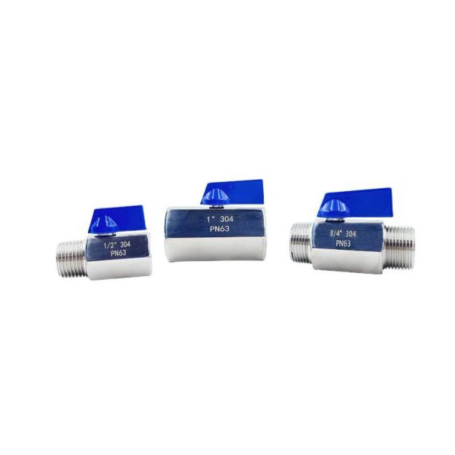 1000psi Stainless Steel Mini Ball Valve with NPT/BSPP/BSPT Thread