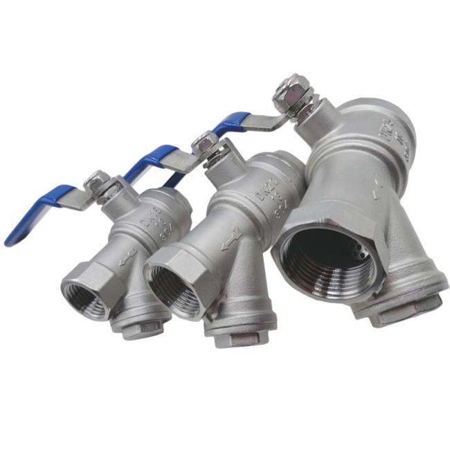1/2"-1" Long Handle Filter Valve Stainless Steel Body Ball Valve