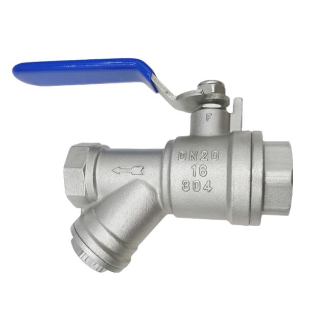 1/2"-1" Long Handle Filter Valve Stainless Steel Body Ball Valve