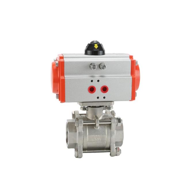 Stainless Steel 3PC Pneumatic Electric Actuated Floating Control Ball Valve
