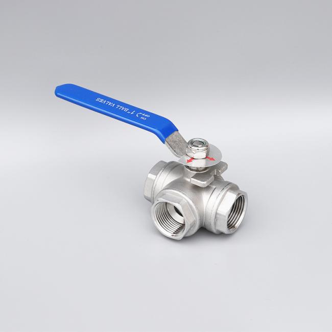 304/316 Stainless Steel T/L Type Screw Three Ball Valve