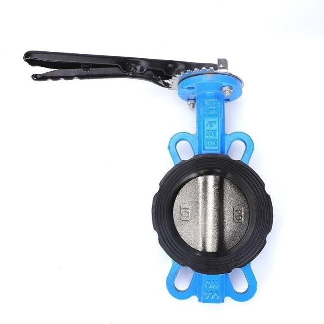 ANSI CF8 EPDM PTFE Strong Acid Ductile Iron Lever Opreated Wafer Lug Butterfly Valve