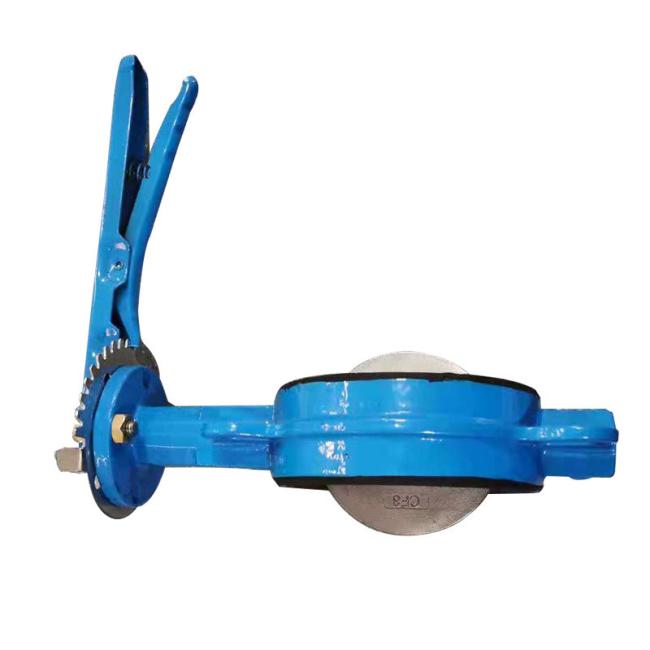 ANSI CF8 EPDM PTFE Strong Acid Ductile Iron Lever Opreated Wafer Lug Butterfly Valve