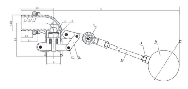 Stainless Steel Elbow Float Valve CF8