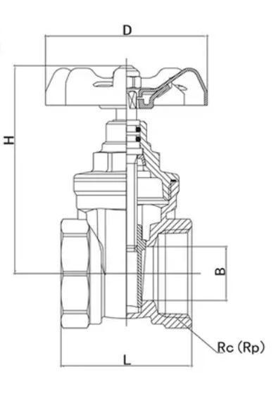 Manual Female Thread Water Forged 200 Wog Brass Gate Valve
