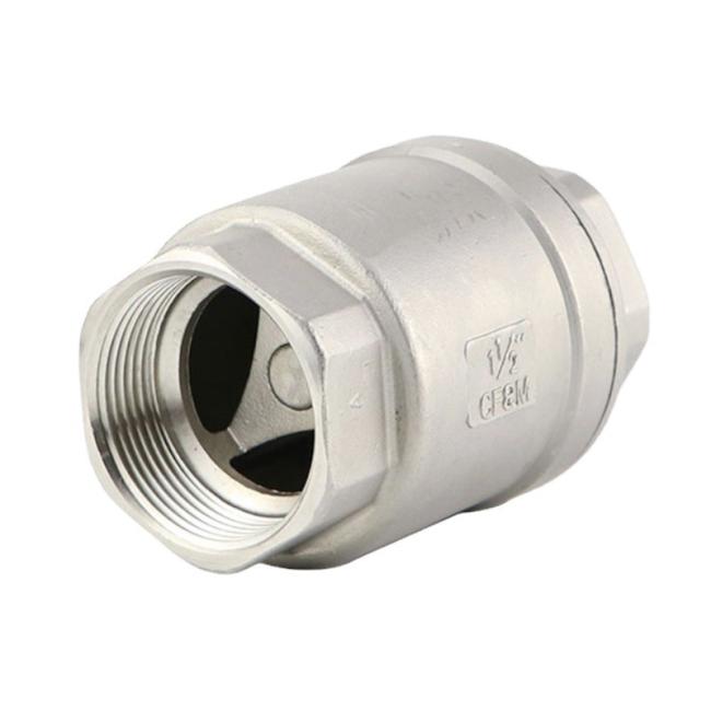 Vertical Spring Check Valve Stainless Steel Female Thread Connection