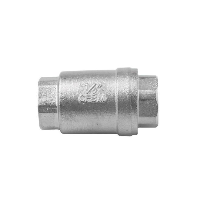 Vertical Spring Check Valve Stainless Steel Female Thread Connection