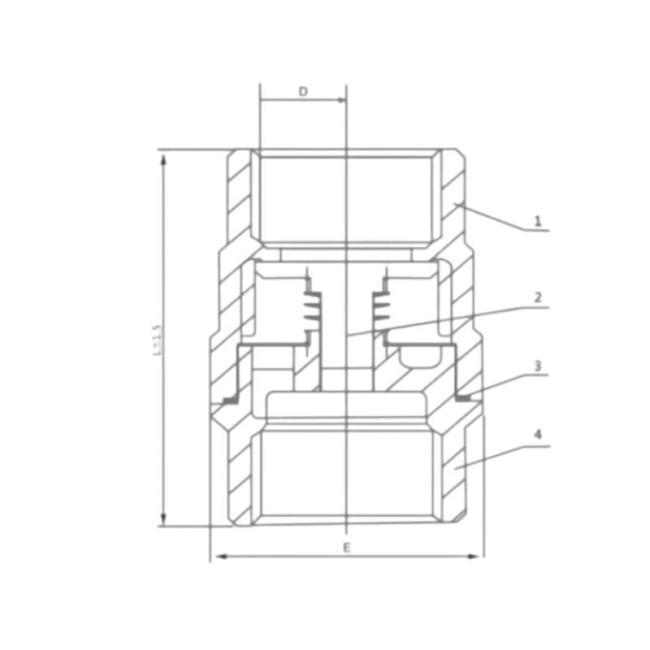 Vertical Spring Check Valve Stainless Steel Female Thread Connection