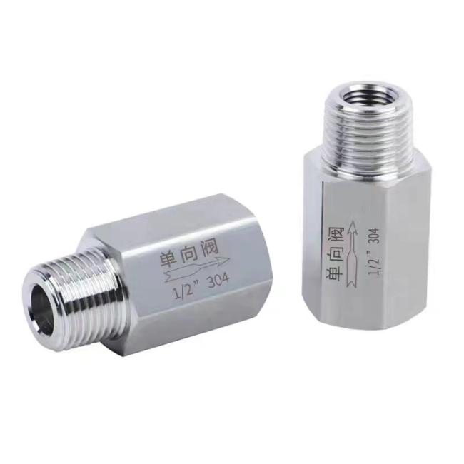 Air Spring Loaded 1/4 Inch Threaded CF8 One Way Non Return Check Valve