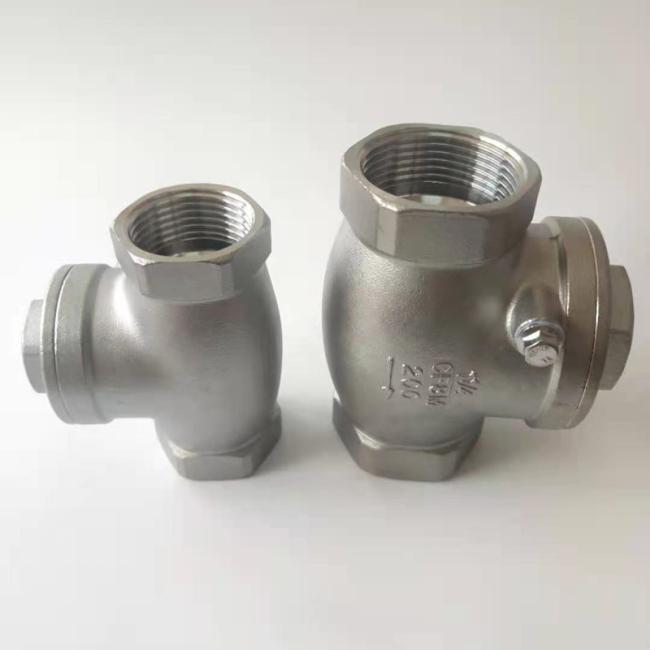 200wog Stainless Steel Swing Check Valve with NPT Thread
