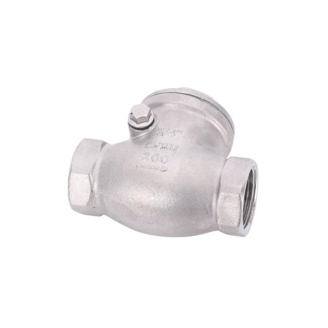 Non Return Valve Stainless Steel NPT Threaded Swing Check Valve 200wog