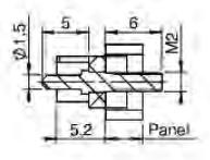 CMM 220 male connector overall dimensions