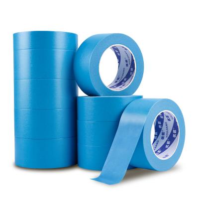 China Low Stick Masking Washi Tape Blauwe papieren rol op maat Te koop