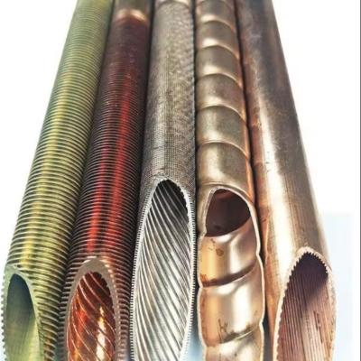 China DELLOK tubo de barbatana baixa de cobre com ranhuras internas para trocador de calor e arrefecedor de ar à venda