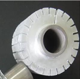 China El sólido de DELLOK sacó el tubo de aleta serrado del cambiador de calor Alu1050 densamente 0.4m m en venta