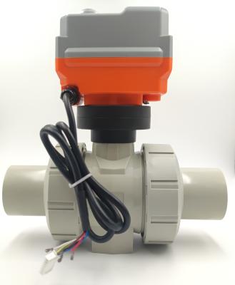 China IP67 PVC Plastic Ball Valves Socket With Trapezoidal Threaded Union for sale