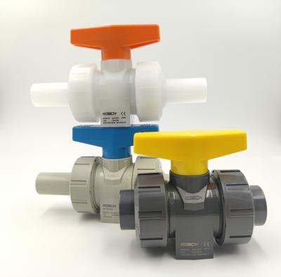 China PN 10 Manual Plastic Ball Valves DN 15 / DN 20 With Small Torque for sale