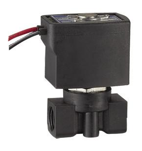 China PA66 Plastic Miniature Solenoid Valve , Normally Closed Small Solenoid Valve 24V / 12VDC for sale