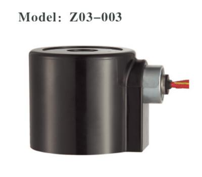China Black Waterproof Plastic Solenoid Valve Coil AC220V DC24V Normal Thermoset for sale