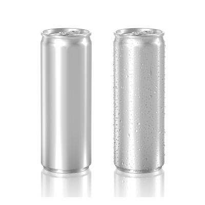 China Food Grade Naked Color Aluminum Beverage Packaging Beer Cans 250ml for sale