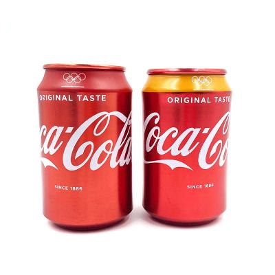 China Stubby Sleek Slim Coca Cola Aluminium Coffee Cans For Beverages 330ml for sale
