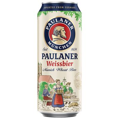 China German Paulaner HD Plated Printing Aluminum Beer Can 16.9oz for sale
