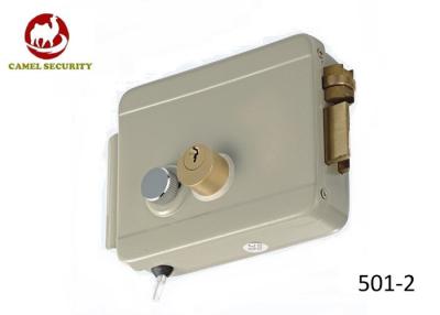 China 60mm Backset Solid  Brass Rim Lock , Gate Electric Lock 10W Consumption Power for sale