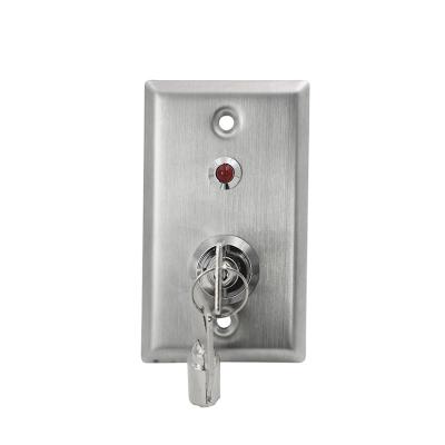 China Round Corner Panel Keyed On Off Switch With Light , 86 * 50mm Emergency Key Switch for sale