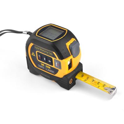 China Wintape 3 In 1 Digital Laser Measure Tape With Cross Line Laser Traditional Steel Tape for sale