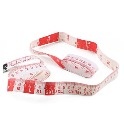 Chine Tailleur fait sur commande blanc Tape Measure, règle de mesure de corps pour la taille élastique de chemise de collier à vendre