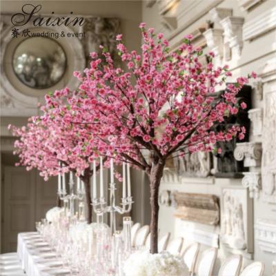 China Wedding Decoration Table Pink Tree Romantic Centerpiece Party Gift Wedding Pink Table Artificial Tree for sale