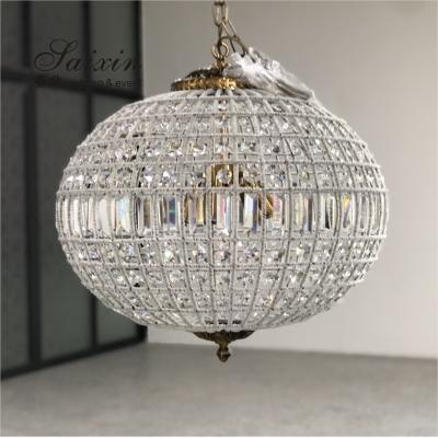 China Oval Shaped Crystal Chandelier Pendant Wedding Event Stage Decoration  50cm for sale