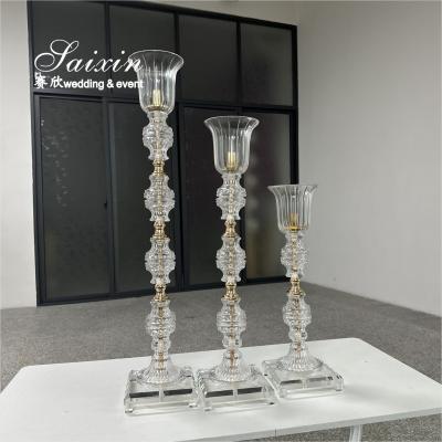 China Factory Wholesale 3 Pcs Tall Set New Candle Holder For Wedding Event Table Decor à venda