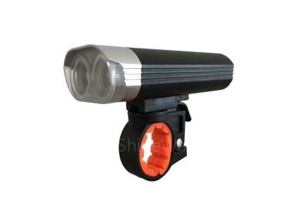 China Double Cree Small Powerful Led Bike Lights , Battery Powered Bicycle Headlight for sale