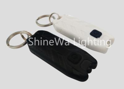 China 20 Lumen Small Led Pocket Flashlight Black And White Brightest With Keychain for sale