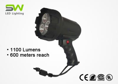 China 1100 Lumens Handheld Rechargeable LED Spotlight With Rubberized Lens Protector for sale